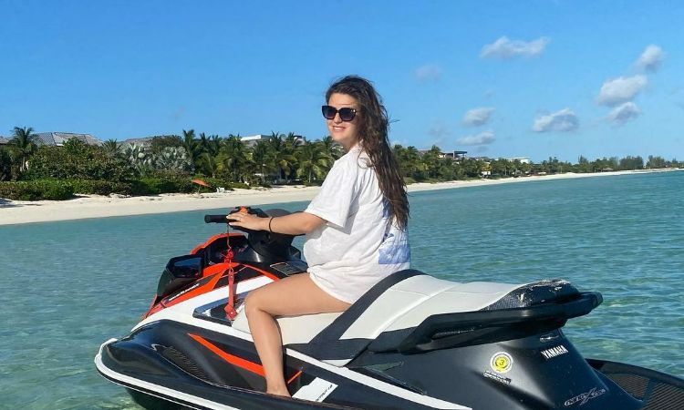 Marie Anne Thiebaud's daughter, Johanna Thiebaud in the Bahamas. 